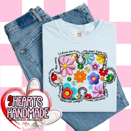 Autism Awareness Floral Puzzle