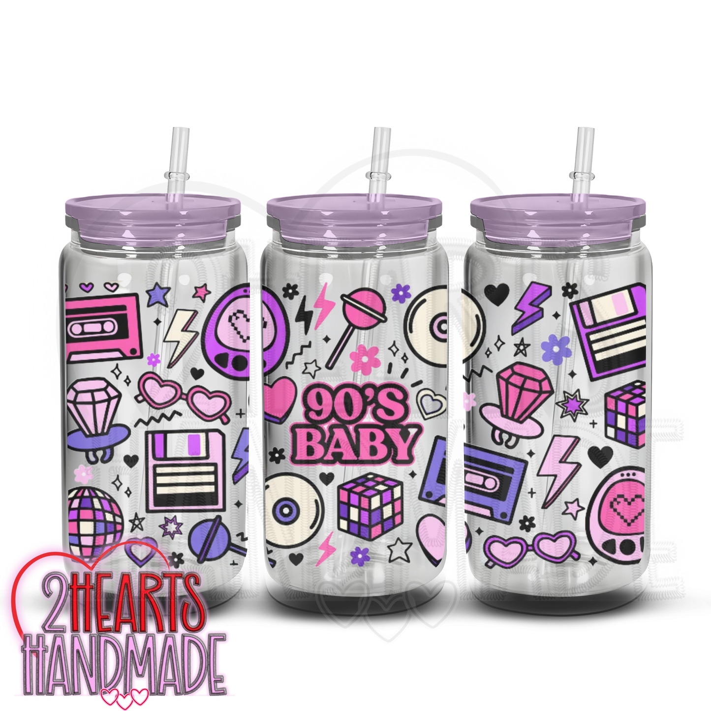 90s Baby Glass Cold Cup