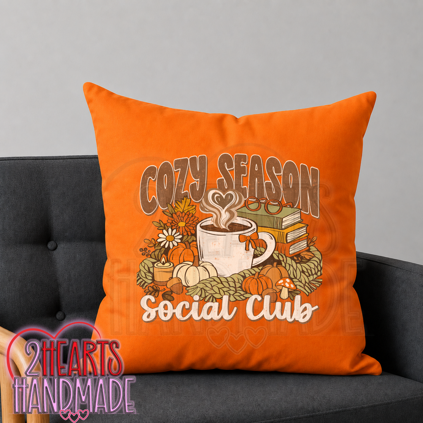 Cozy Season Social Club Throw Pillow Cover (Pillow NOT Included)
