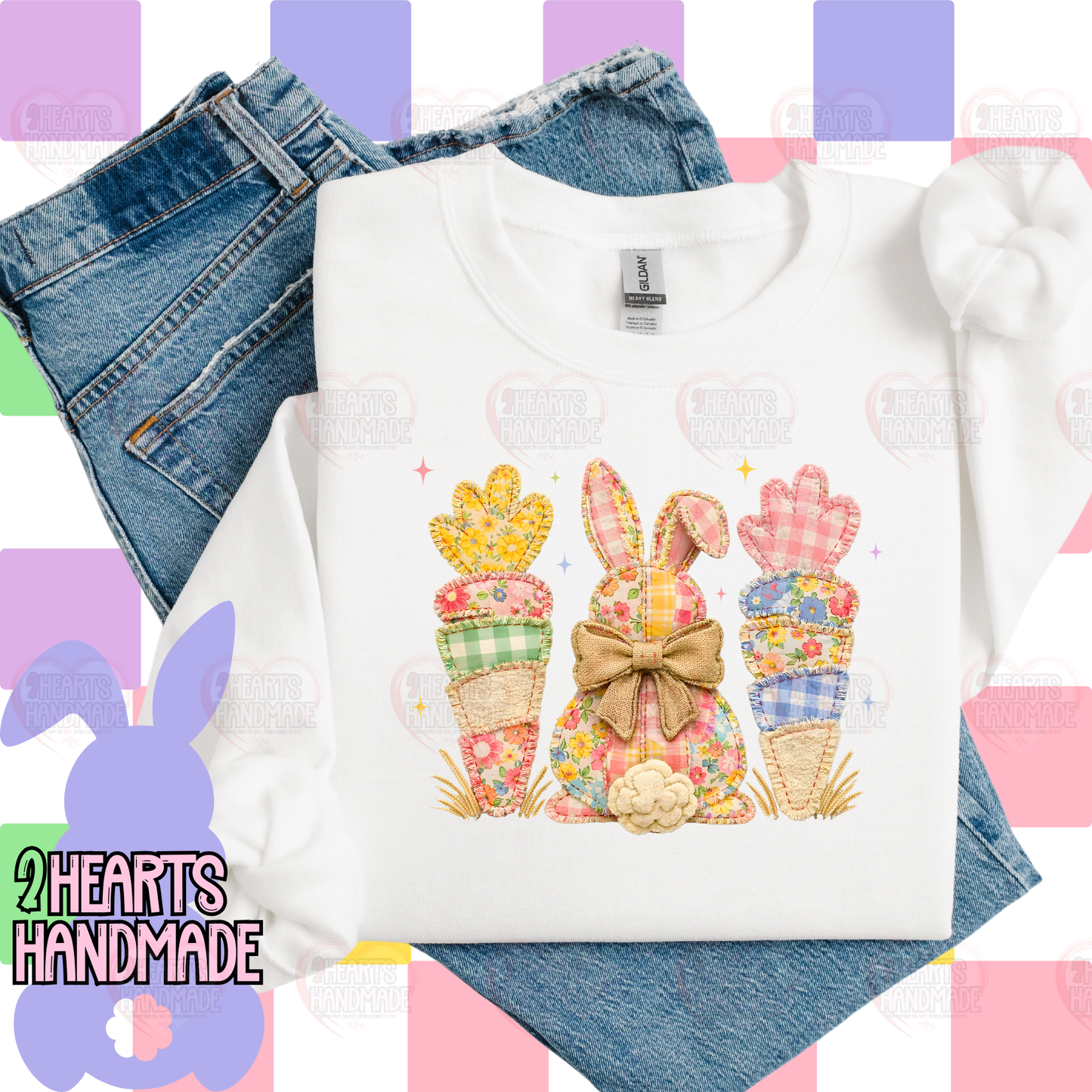 Patchwork Carrots and Bunny