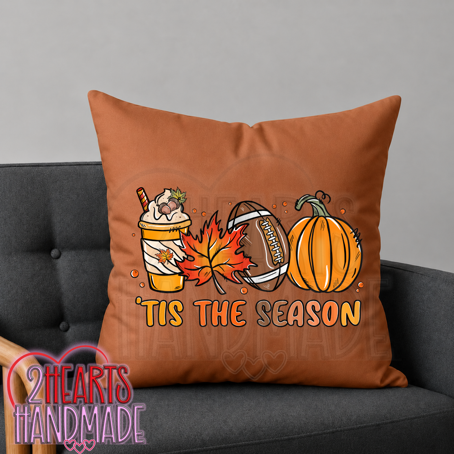 Tis The Season With All The Fall Things Throw Pillow Cover (Pillow NOT Included)
