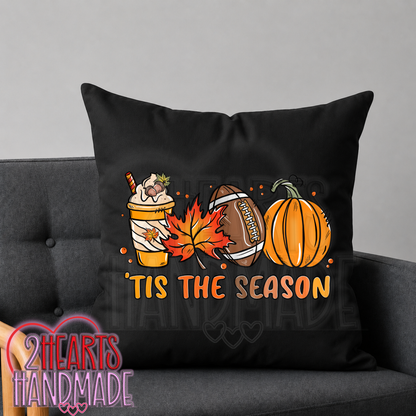 Tis The Season With All The Fall Things Throw Pillow Cover (Pillow NOT Included)