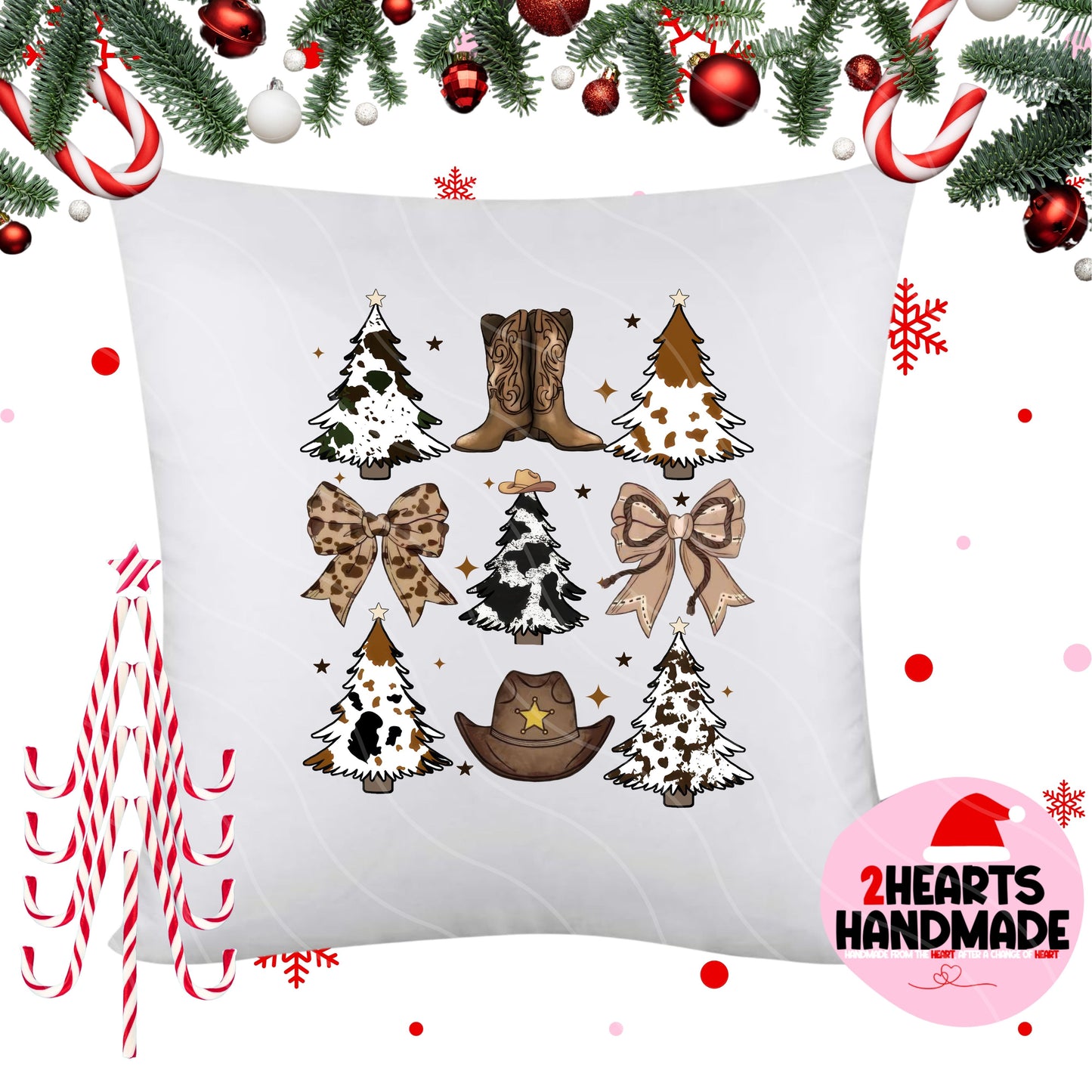 Western Trees & Boots Pillow Sham