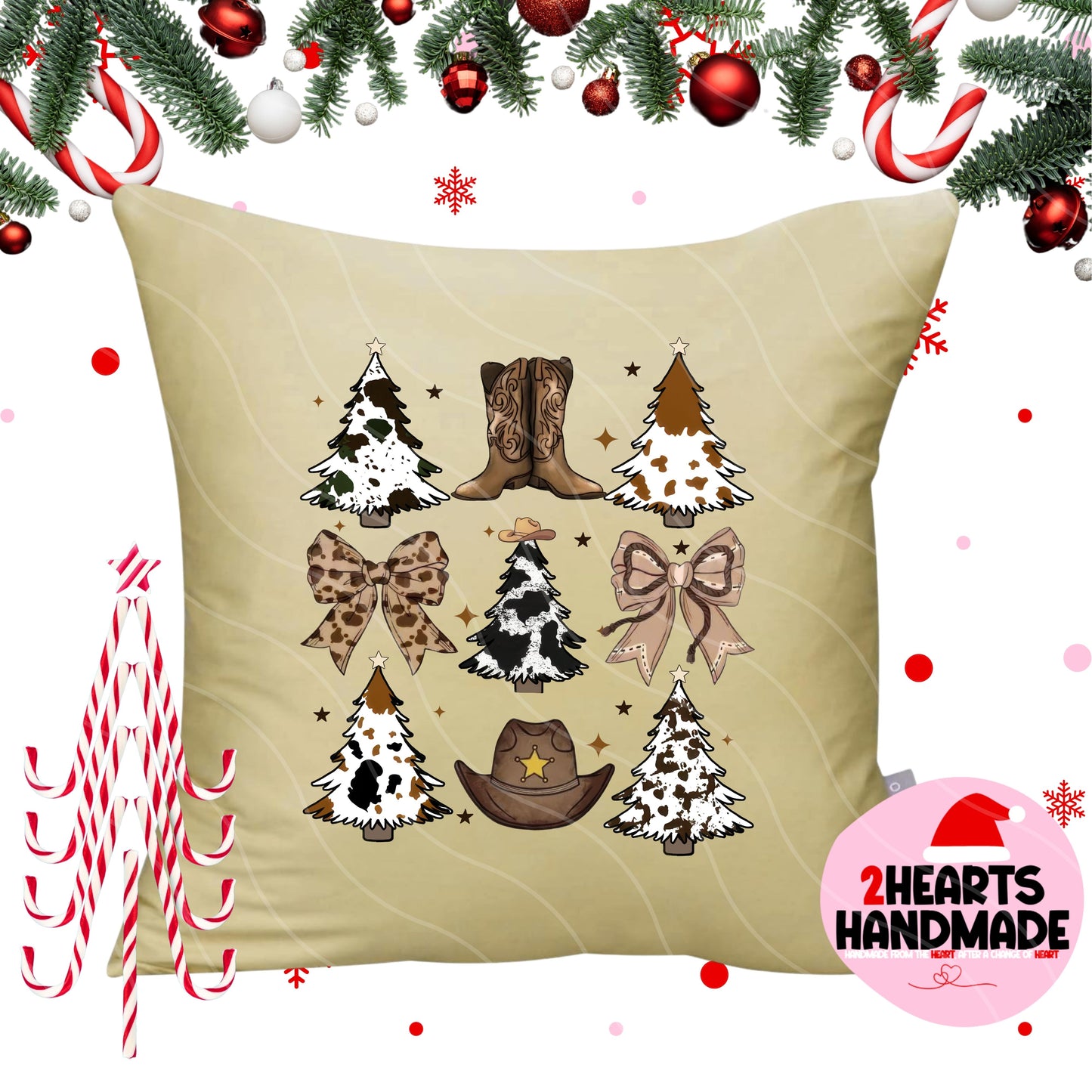 Western Trees & Boots Pillow Sham