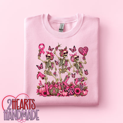 Breast Cancer Awareness: Breast Cancer Skeletons Dancing