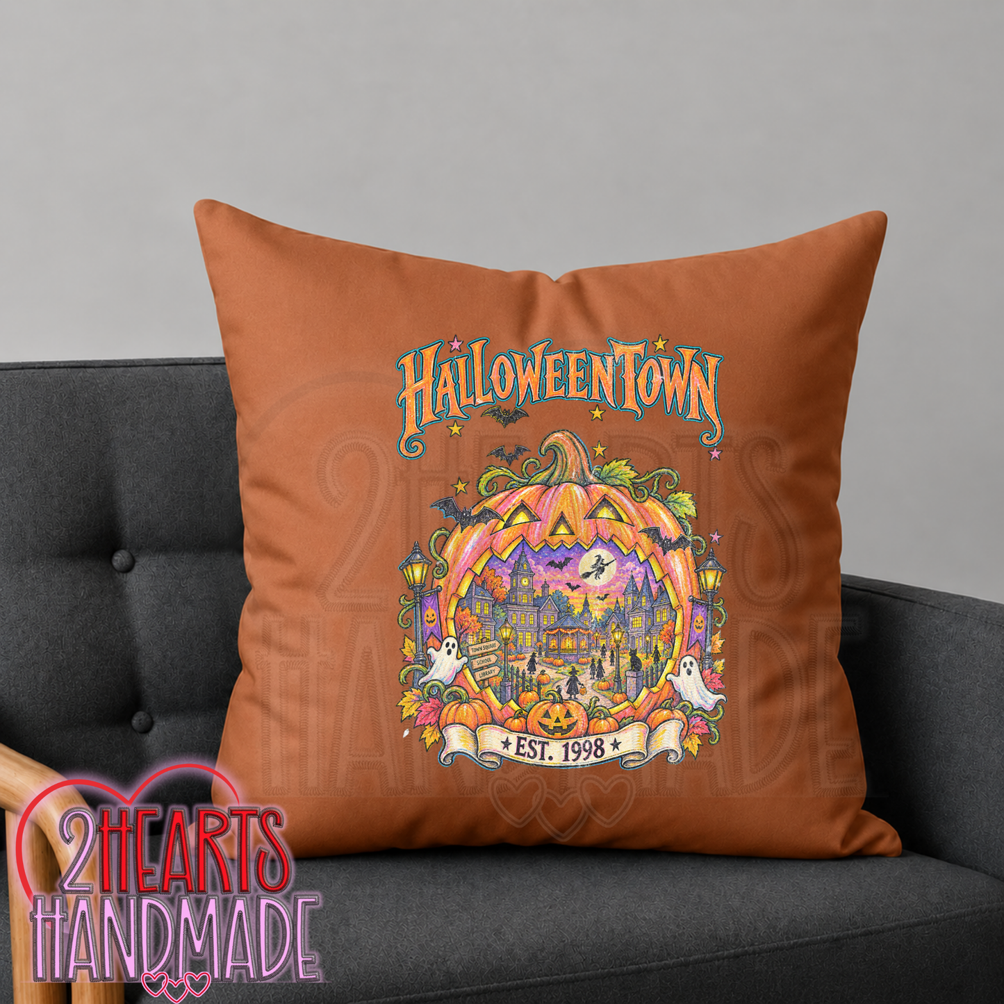 HalloweenTown Throw Pillow Cover (Pillow NOT Included) (Copy)