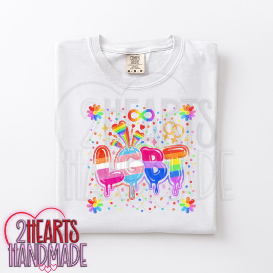 LGBT with Doodles Neon