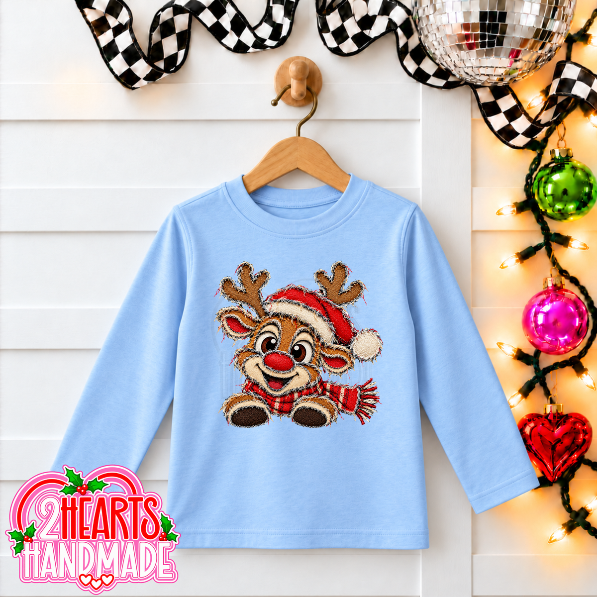 Faux Patch Reindeer - Boy & Girl (Kiddos)