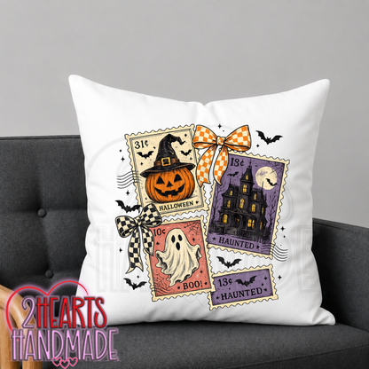 Halloween Stamps Throw Pillow Cover (Pillow NOT Included)