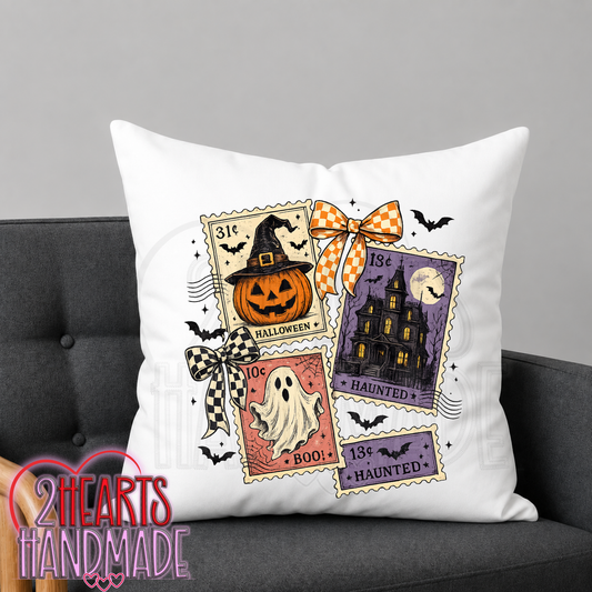 Halloween Stamps Throw Pillow Cover (Pillow NOT Included)