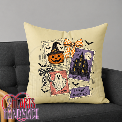 Halloween Stamps Throw Pillow Cover (Pillow NOT Included)
