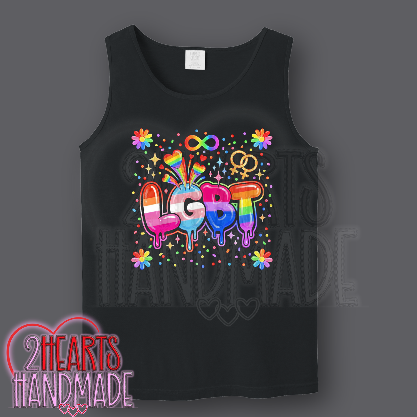 LGBT with Doodles Neon