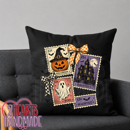 Halloween Stamps Throw Pillow Cover (Pillow NOT Included)