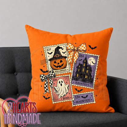 Halloween Stamps Throw Pillow Cover (Pillow NOT Included)