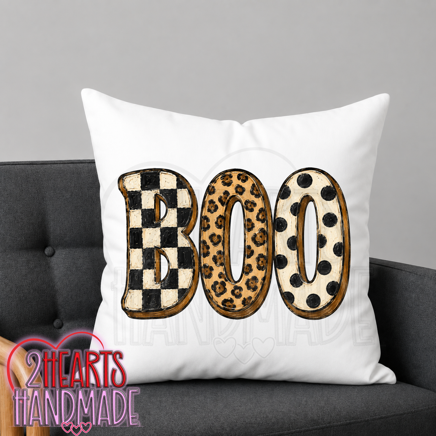 BOO Throw Pillow Cover (Pillow NOT Included)