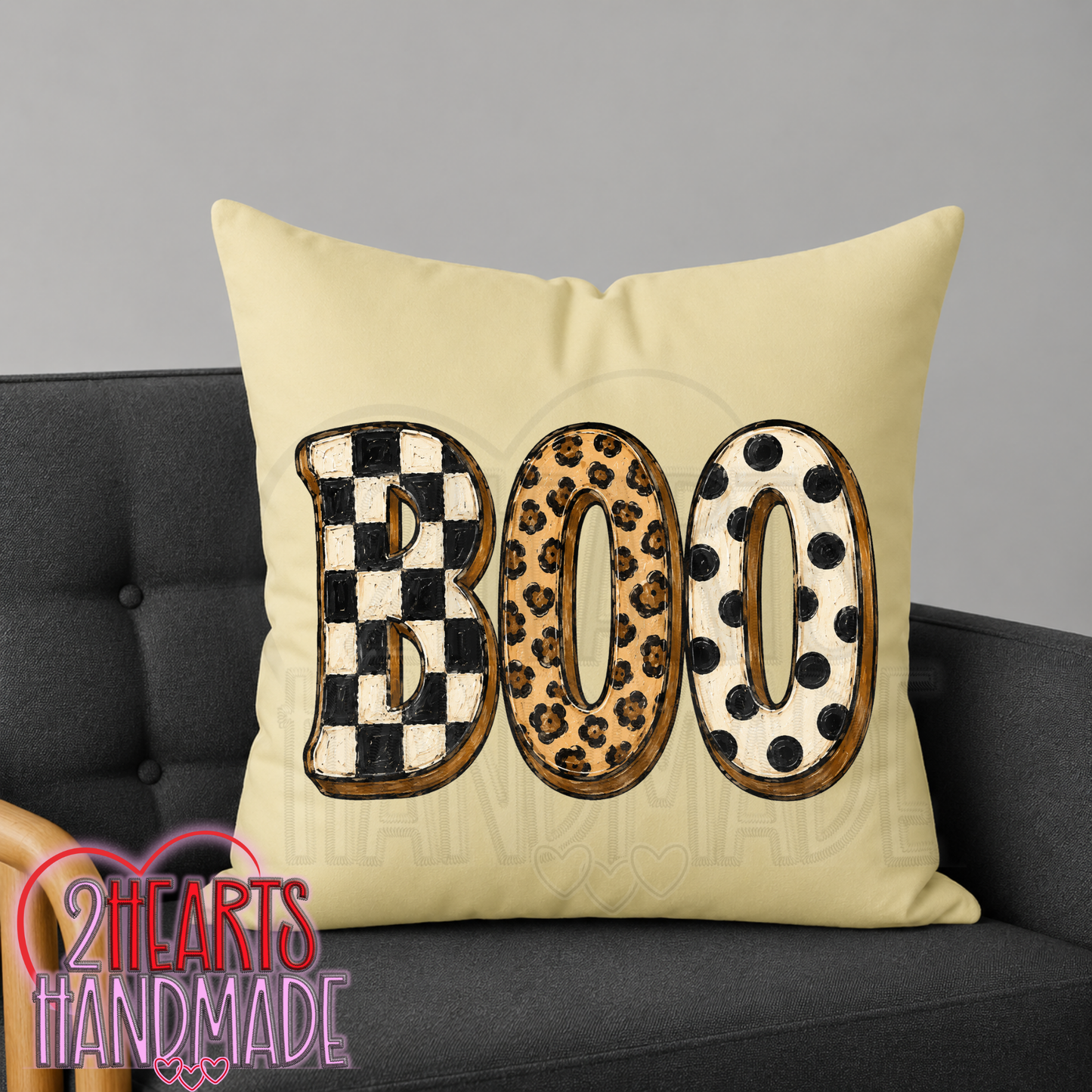 BOO Throw Pillow Cover (Pillow NOT Included)