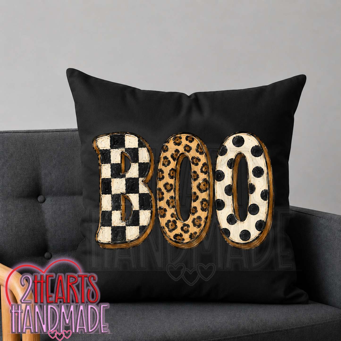 BOO Throw Pillow Cover (Pillow NOT Included)