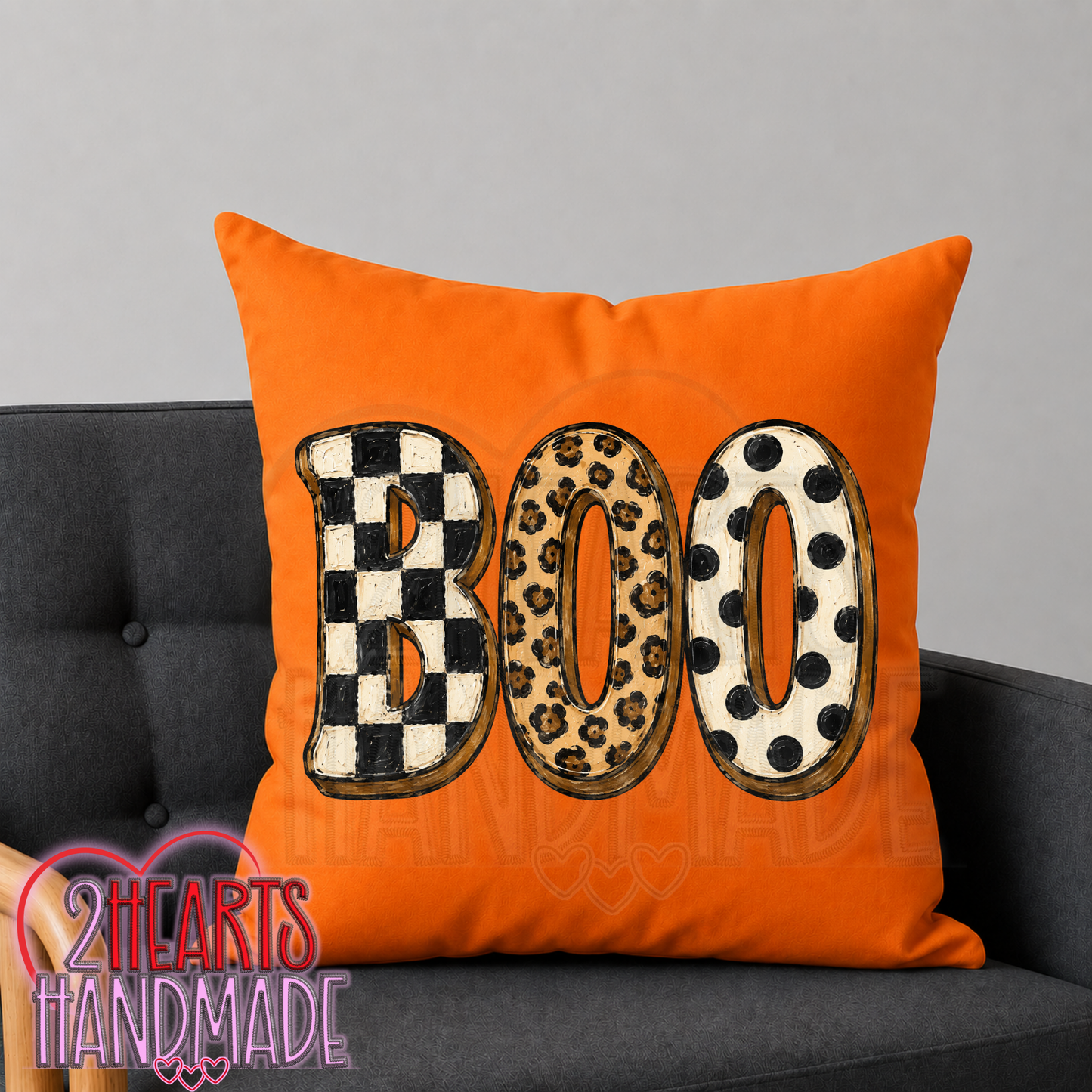 BOO Throw Pillow Cover (Pillow NOT Included)