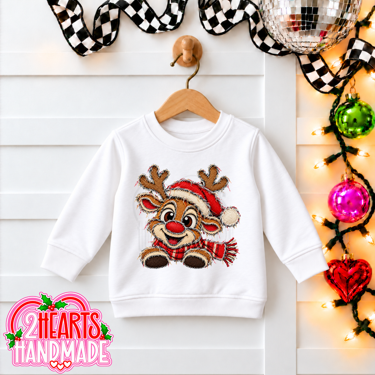 Faux Patch Reindeer - Boy & Girl (Kiddos)