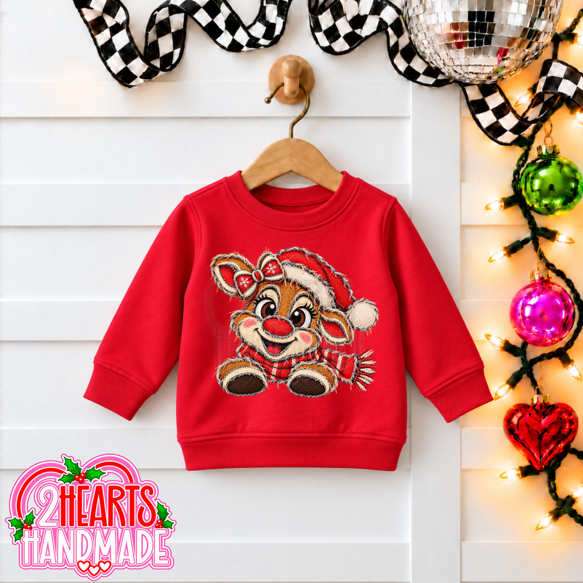 Faux Patch Reindeer - Boy & Girl (Kiddos)
