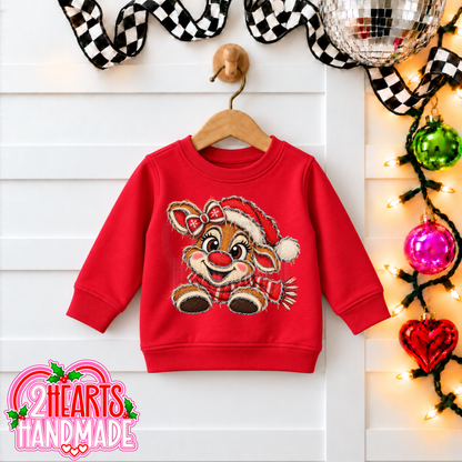 Faux Patch Reindeer - Boy & Girl (Kiddos)