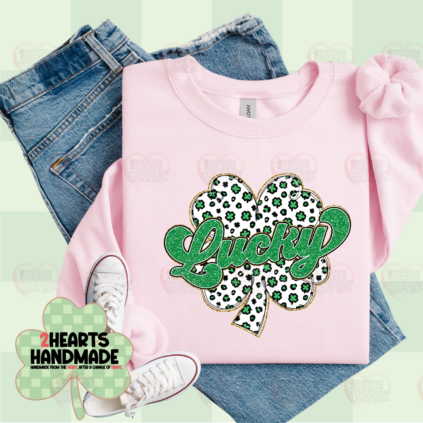 Lucky with black and white leopard