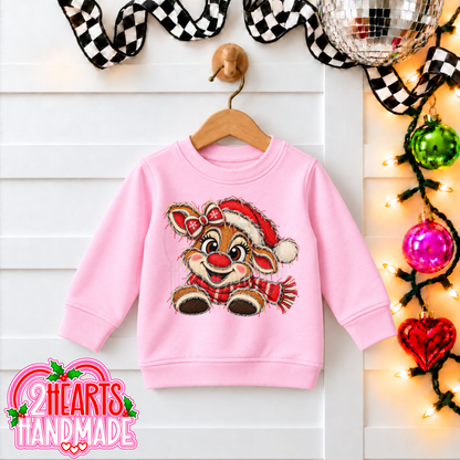 Faux Patch Reindeer - Boy & Girl (Kiddos)