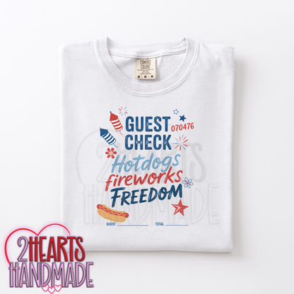 4th of July Guest Check