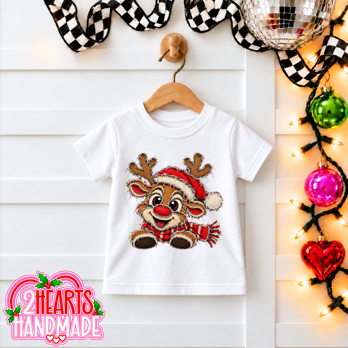 Faux Patch Reindeer - Boy & Girl (Kiddos)