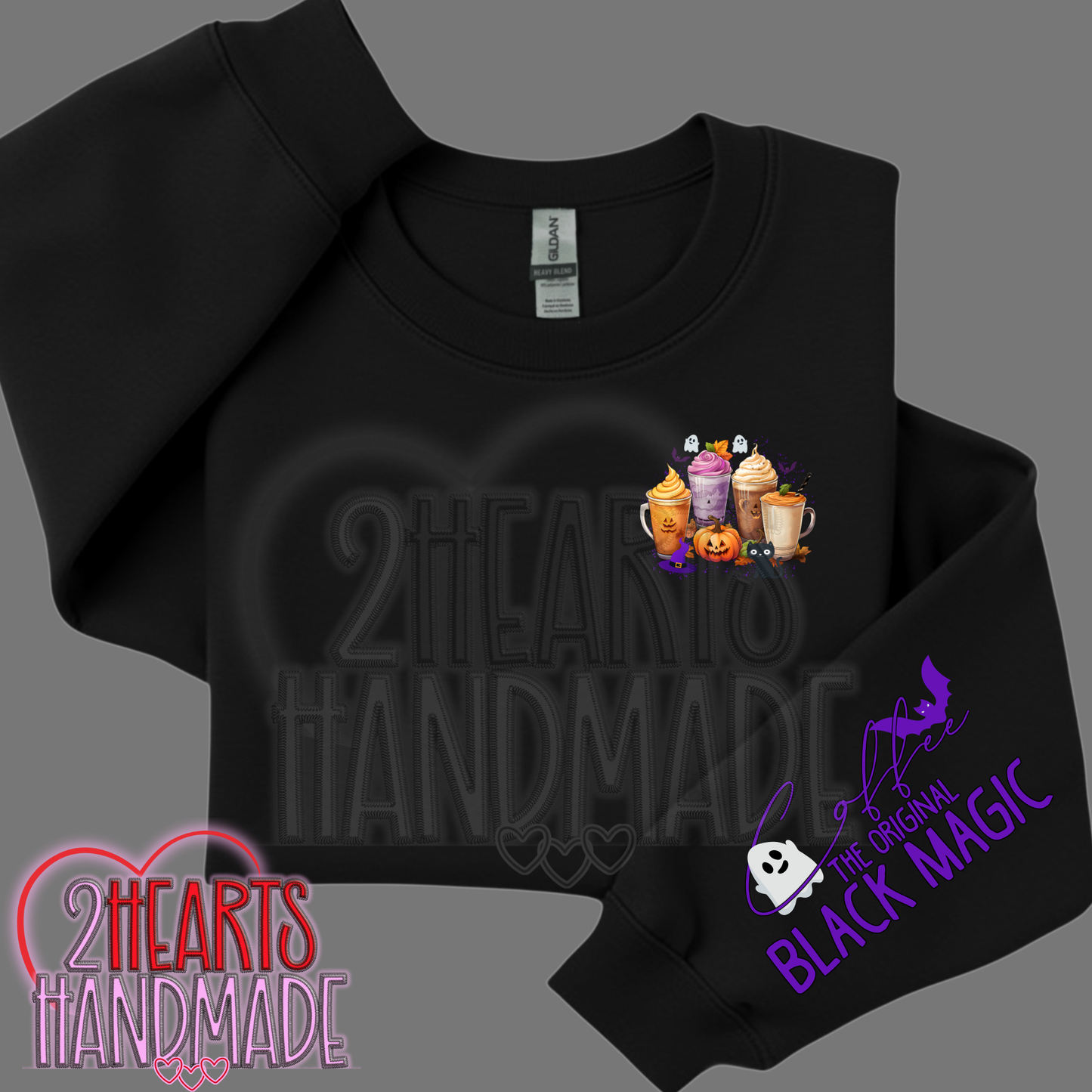 Coffee, The First Black Magic (Matching Sleeve on Sweatshirt)