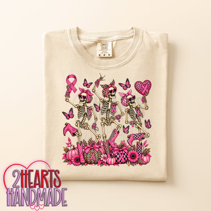 Breast Cancer Awareness: Breast Cancer Skeletons Dancing