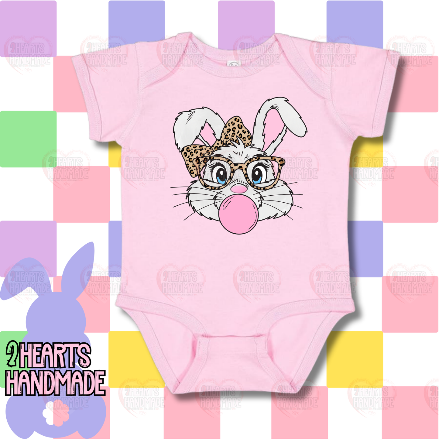 Trendy Bunny Blowing Bubble