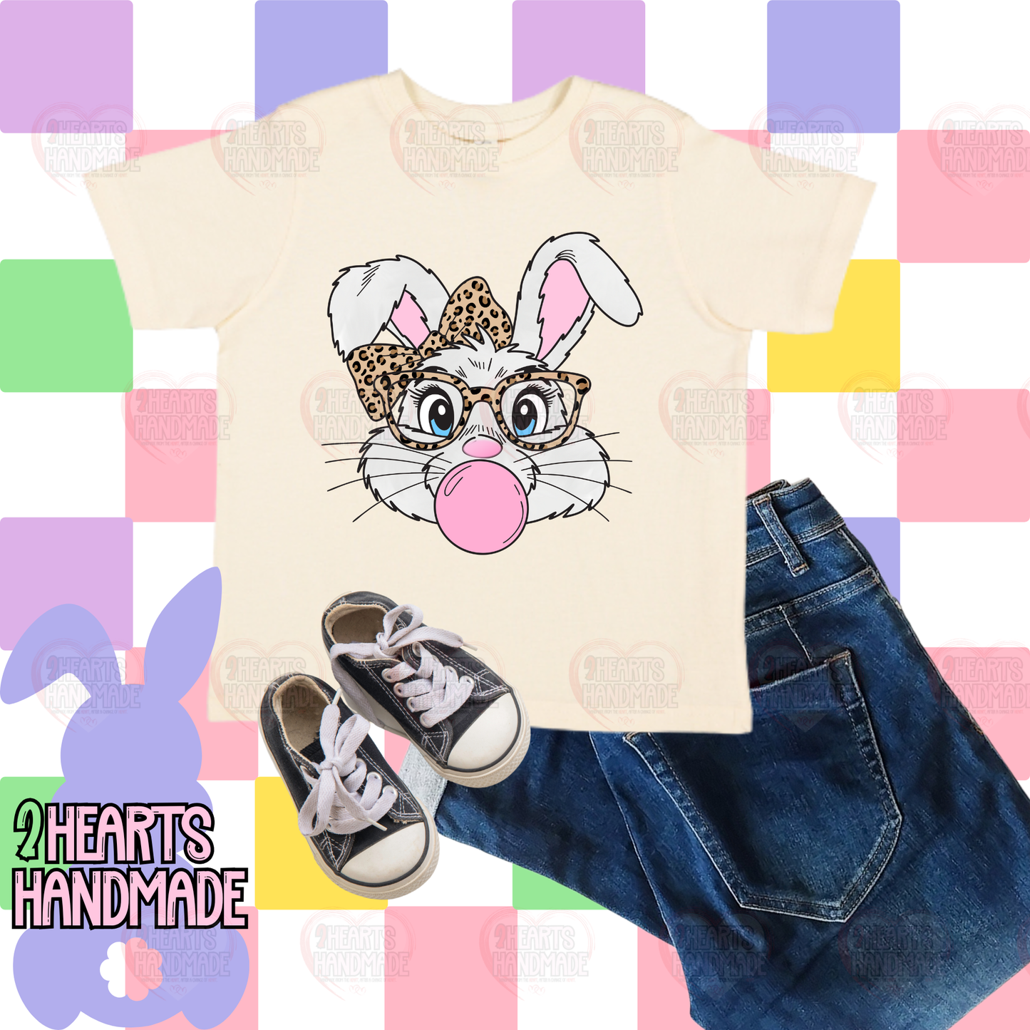 Trendy Bunny Blowing Bubble