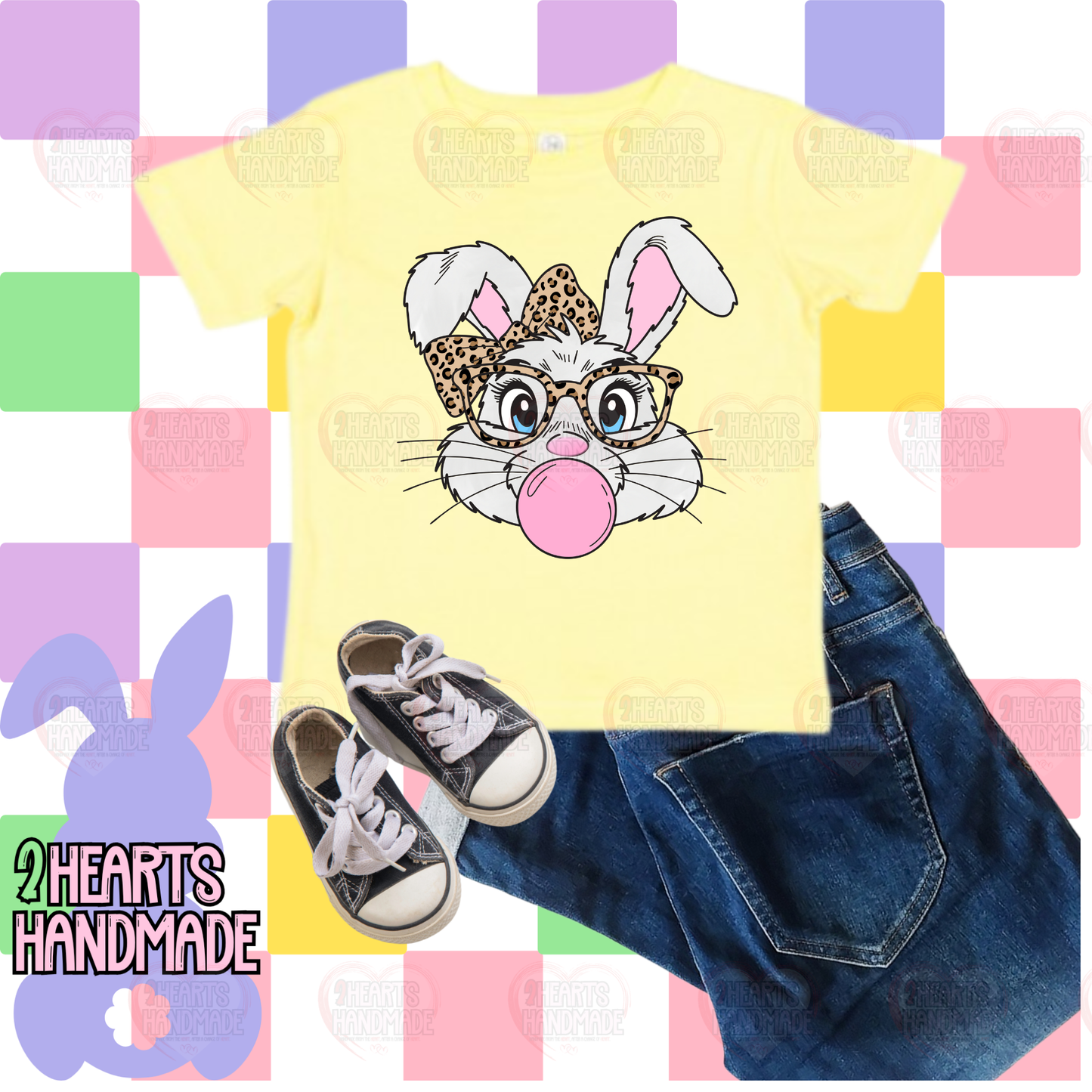 Trendy Bunny Blowing Bubble