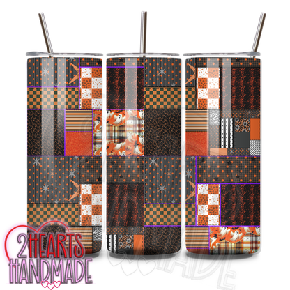 Halloween Block Patterned Tumbler