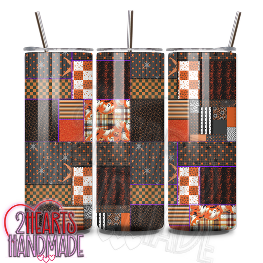 Halloween Block Patterned Tumbler
