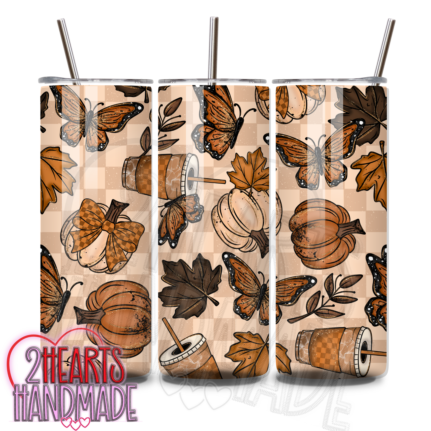 Fall Leaves, Coffee & Pumpkins Tumbler