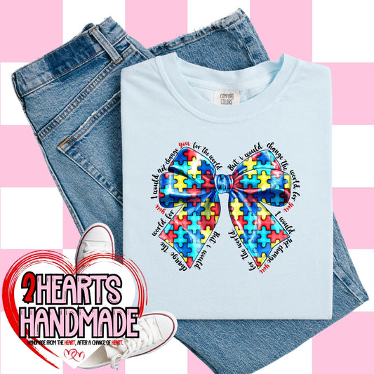 Autism Puzzle Bow
