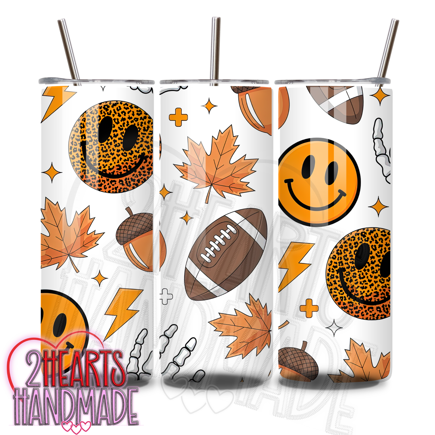 Fall Retro Football Tumbler