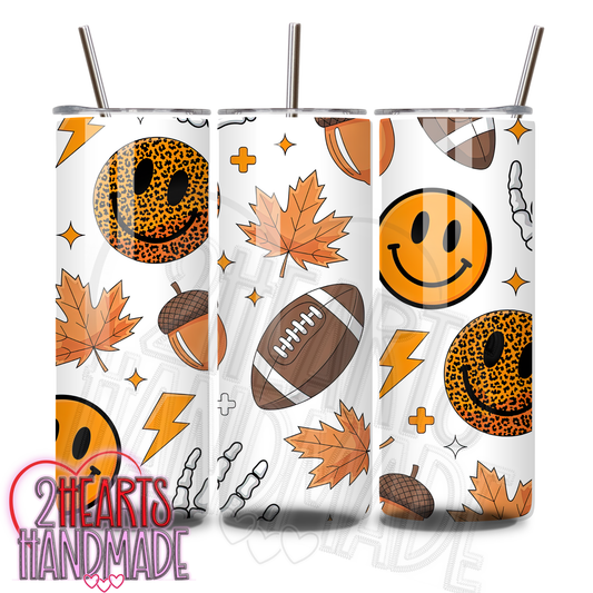Fall Retro Football Tumbler
