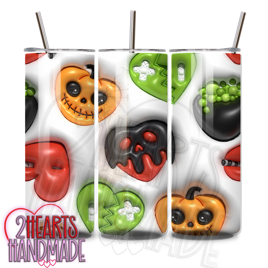 Heart Halloween Tumbler