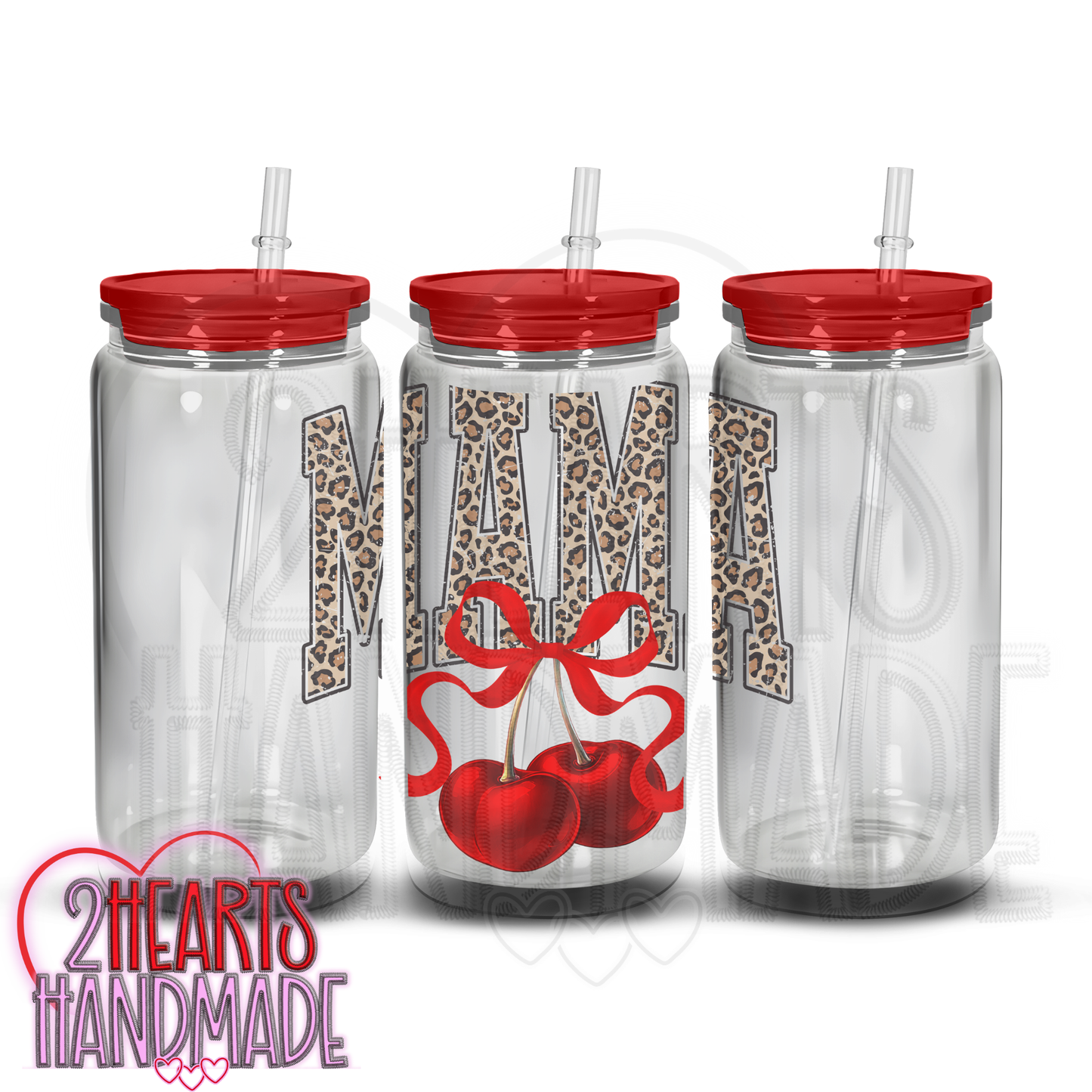 MAMA Cherries Glass Cold Cup