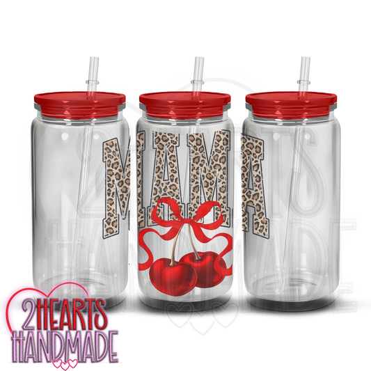 MAMA Cherries Glass Cold Cup