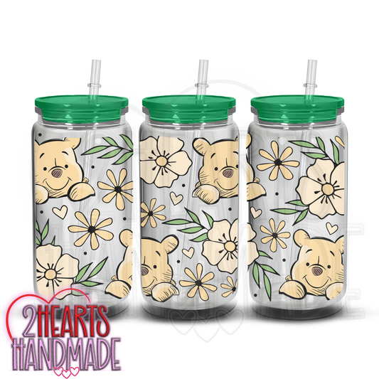 A Bear and Their Flowers