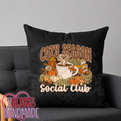 Cozy Season Social Club Throw Pillow Cover (Pillow NOT Included)