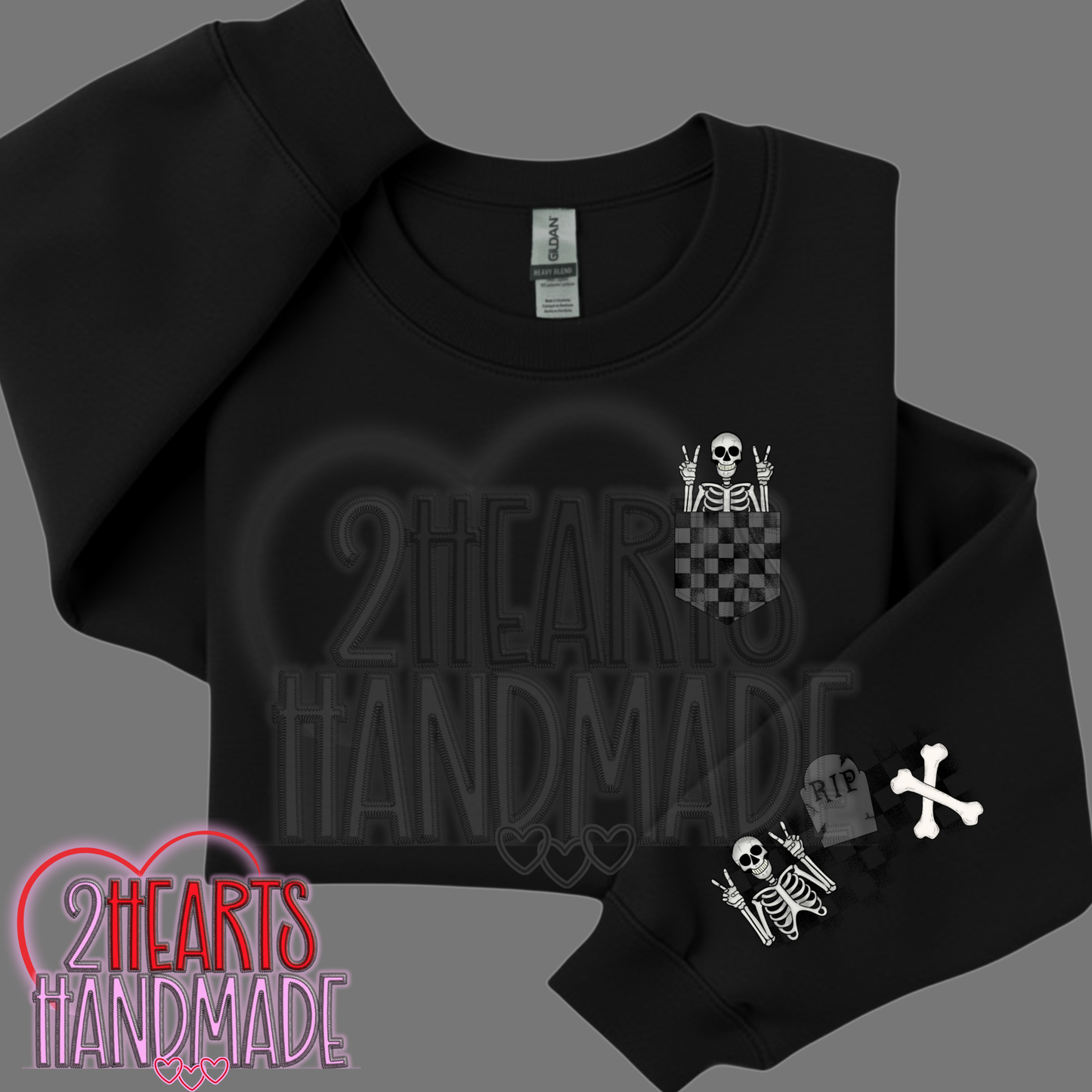 Skelly Pocket (Matching Sleeve on Sweatshirt)