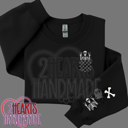 Skelly Pocket (Matching Sleeve on Sweatshirt)