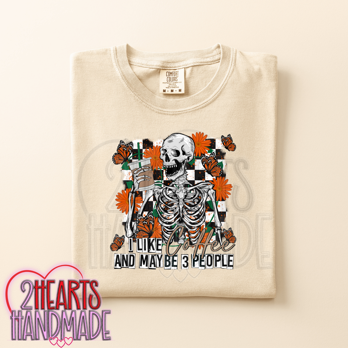 I Like Coffee and Maybe 3 People (Matching Sleeve on Sweatshirt)