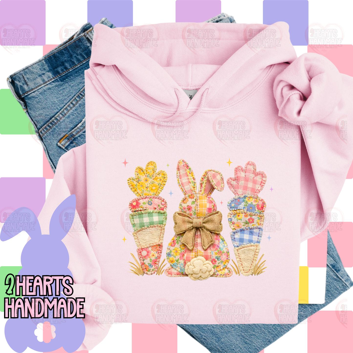 Patchwork Carrots and Bunny