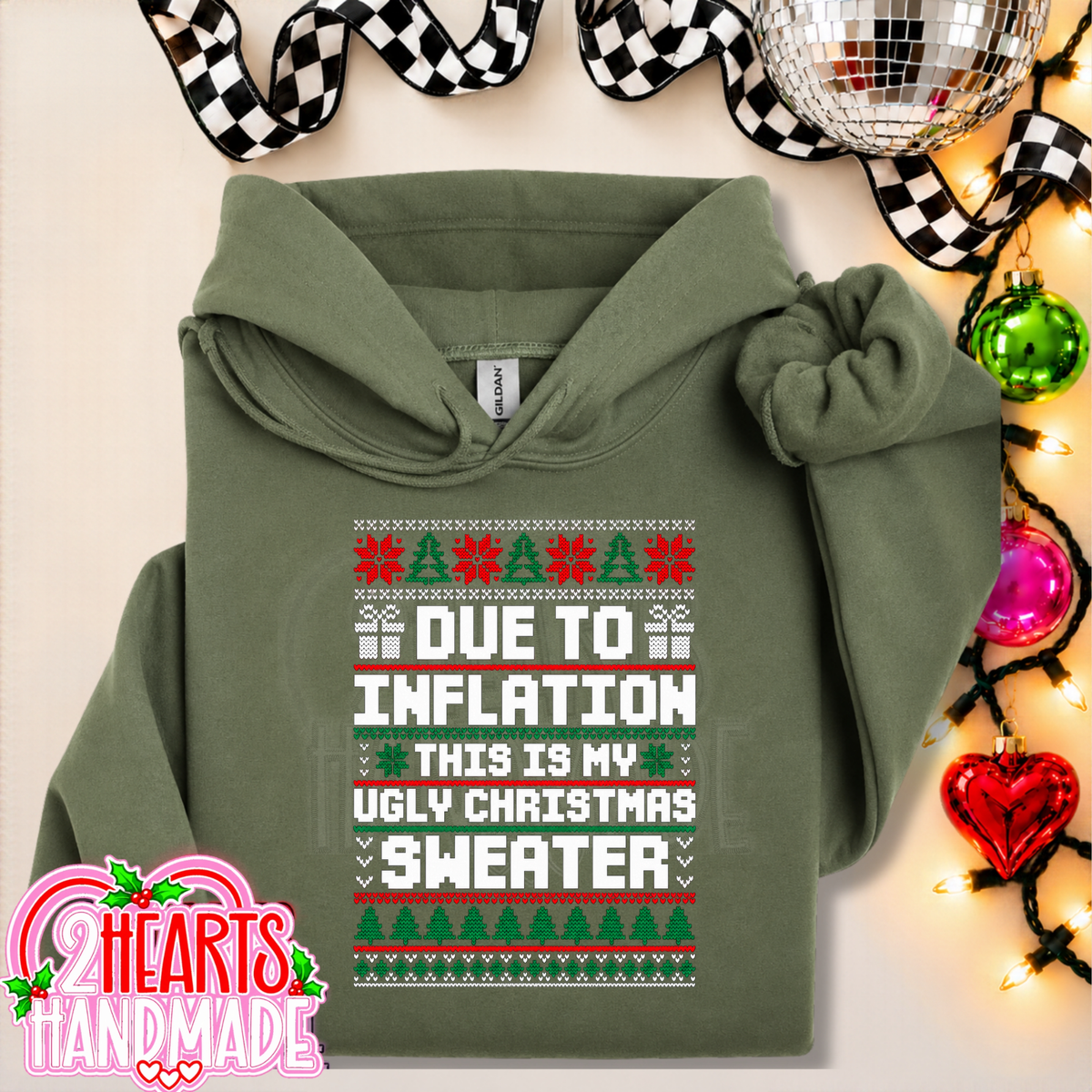 Due To Inflation, This Is My Ugly Christmas Sweater (Couples Set)